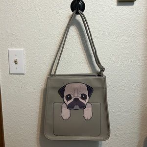 Purse with a Pug, grey